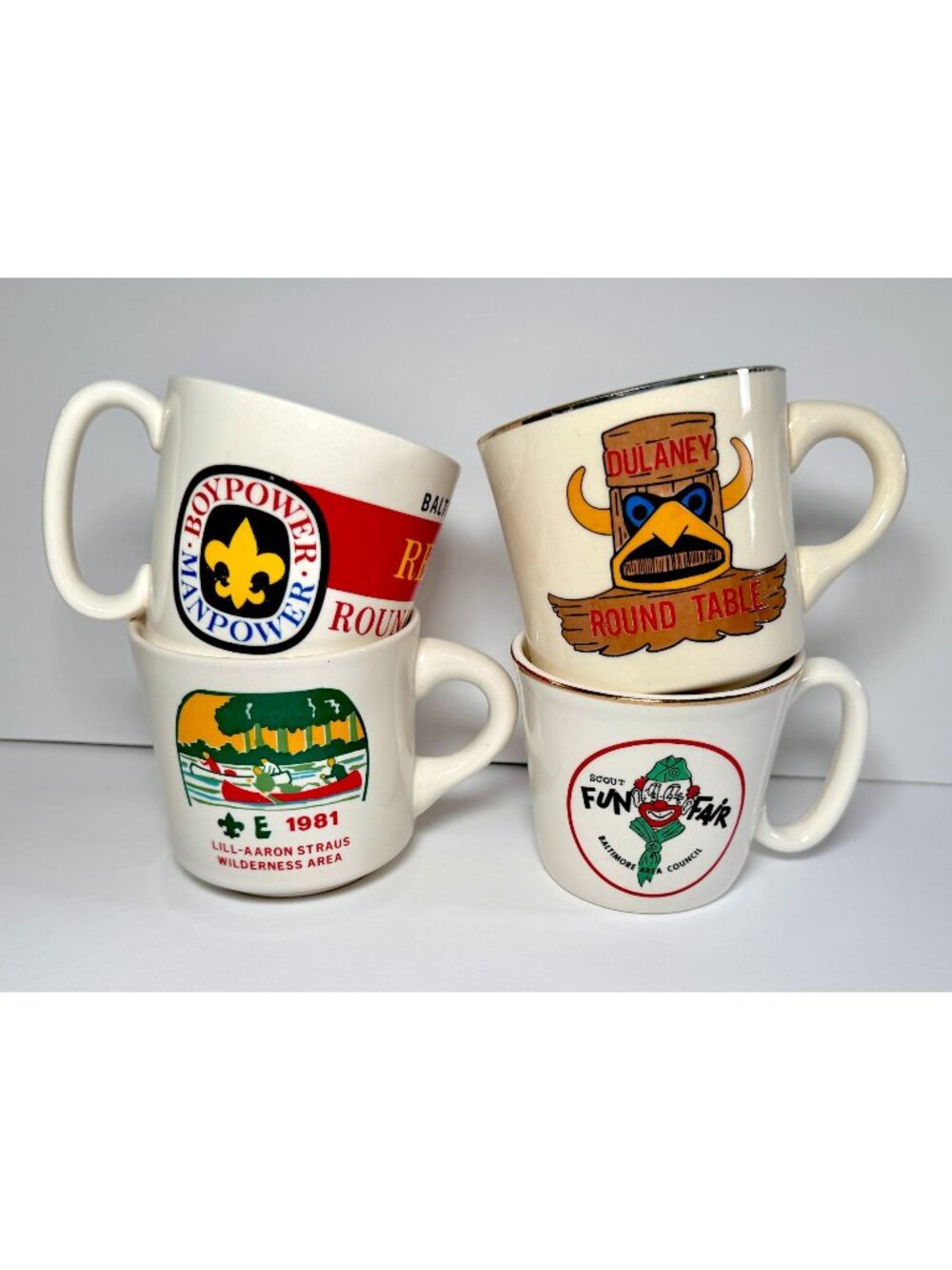 Vintage 1980s Boy Scouts of America Coffee Mugs